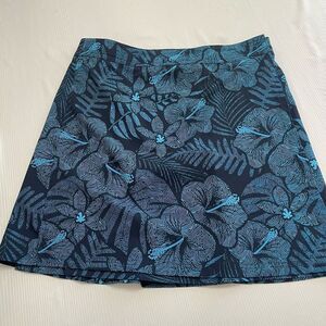 Rip Skirt Hawaii Wrap Skirt Beach Blue Floral Adjustable Surf Size Large